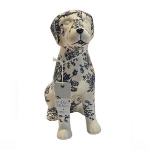 Surrey Selena Blue & White Chinoiserie  Laborador Retreiver Ceramic Figurine